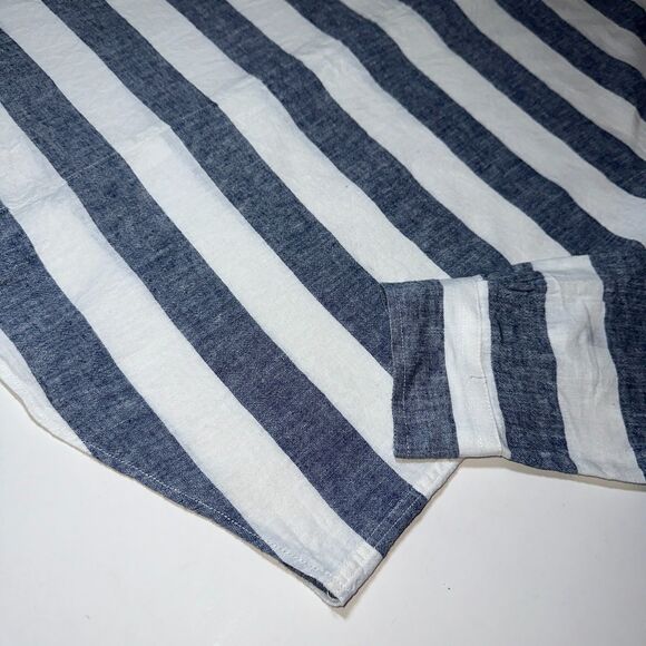 Solid & Striped Men's Cotton Linen Long Sleeve Beach Shirt Sz Large Rare D/C - Picture 9 of 11